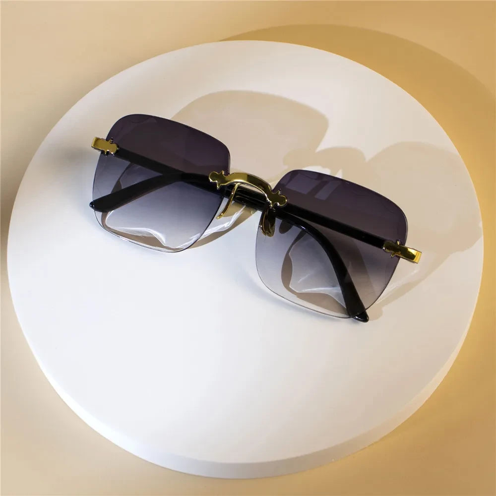 Square Rimless Fashion Sunglasses