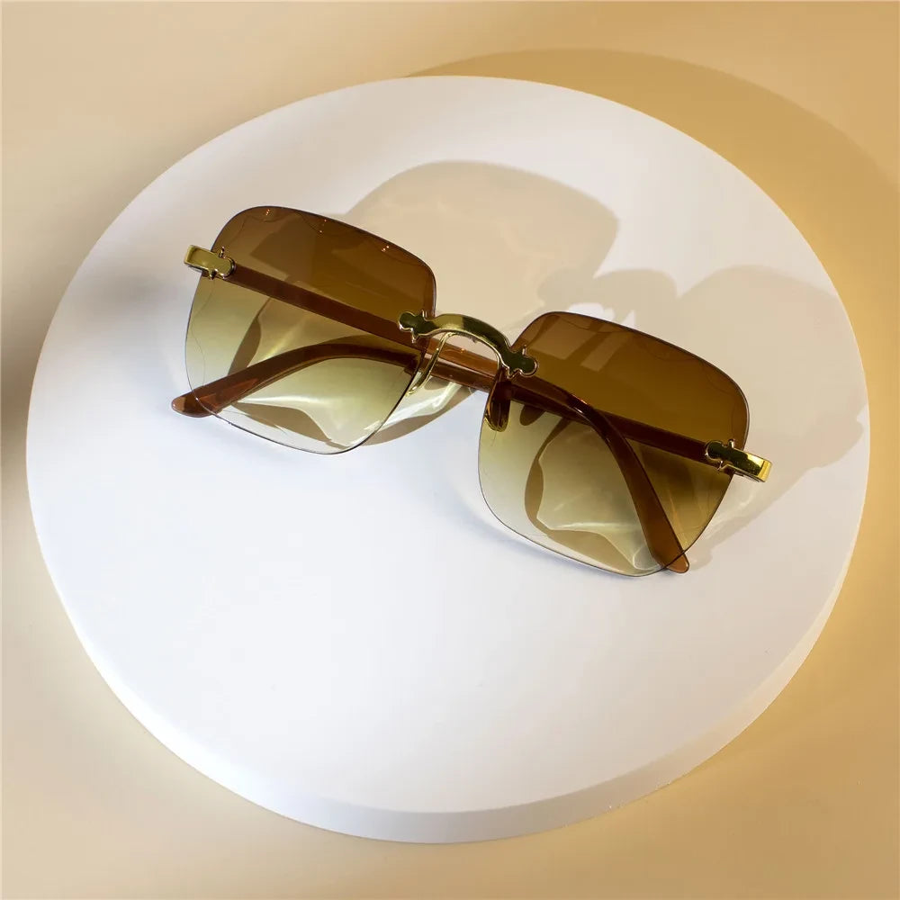 Square Rimless Fashion Sunglasses