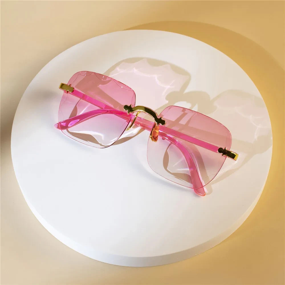 Square Rimless Fashion Sunglasses