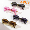 Square Rimless Fashion Sunglasses
